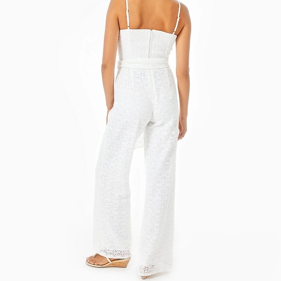 NWT Lilly Pulitzer Nila Jumpsuit Resort White Lace - Picture 2 of 7